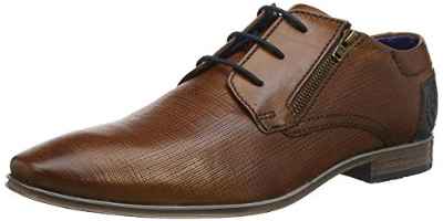 bugatti Morino, Zapatos de cordones derby Hombre, Marrón, 45 EU