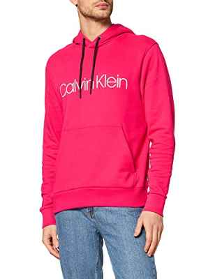 Calvin Klein Cotton Logo Hoodie Sudadera con Capucha, Bright Jewel, M para Hombre