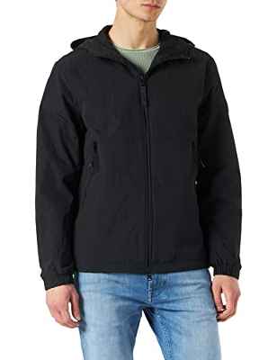 Calvin Klein Crinkle Nylon Blouson W. Hood Chaqueta, CK Black, M para Hombre