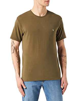 Calvin Klein Cuello Redondo S/S Camiseta de Pijama, Aspen, M para Hombre