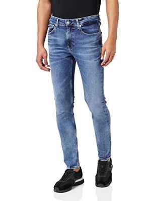 Calvin Klein Jeans Cónico Delgado Jeans, Mezclilla Mediana, 33W / 34L para Hombre