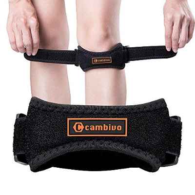 CAMBIVO 2 x Cinta Rotuliana, Rodillera Adjustable, Rodilla Protector con Correa, Cincha,Banda de Soporte para Rótula Correr, Running, Voleibol, Béisbol