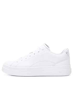 CARE OF by PUMA Leather Platform Court Zapatilla Deportivas, Blanco, 37 EU