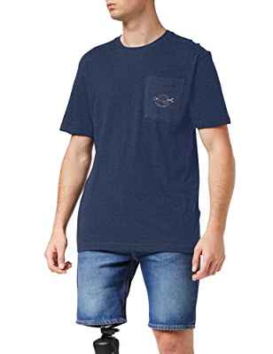 Carhartt Maddock Strong Graphic Pocket Short-Sleeve T-Shirt Camiseta, Indigo Heather, M para Hombre