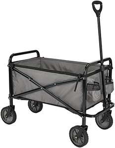 Carreta plegable para jardín y aire libre con bolsa de cubierta, gris