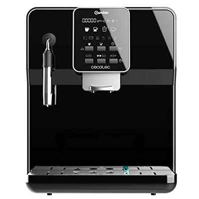 Cecotec cafetera megautomática Power Matic-ccino 6000 Serie Nera. 19 Bares,1-2 cafés, Sistema de rápido Calentamiento, Pantalla LCD, depósito café 250 gr, Molinillo Integrado, 1350 W