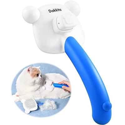 Cepillo para Perros y Gatos, Dokkita Cepillos Gatos Autolimpiante para Mascotas con Pelo Largo o Corto, Cepillo de Depilación Suave con un Clic, Cepillos para Masaje y Aseo de Perros y Gatos