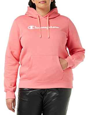 Champion American Classics-Big Logo Sudadera con Capucha, Rosa (Intensa), S para Mujer