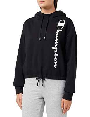 Champion American Classics-Maxi-Logo Oversize Crewneck Sudadera Deporte Mujer, Negro, S