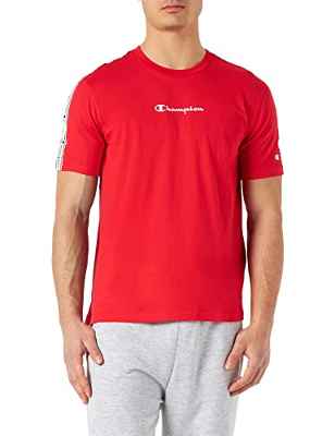 Champion American Tape S/S, Camiseta, para Hombre, Rojo, XXL