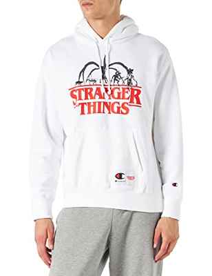 Champion X Stranger Things Sudadera con capucha Sudadera con capucha Unisex-Adulto, Blanco (Ww001), XL