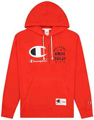 Champion X Stranger Things Sudadera con capucha Sudadera con capucha Unisex-Adulto, Rojo (RS033), XL