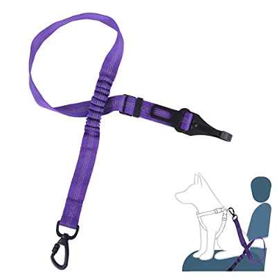 Cinturón de Seguridad para Perros para Coche, cinturón de Seguridad para Coche, 3 en 1, arnés de Seguridad Ajustable para Todas Las Razas de Perros, con el diseño de Amortiguador elástico