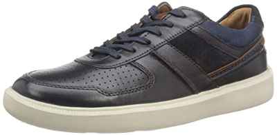 Clarks Cambro Race, Zapatillas, para Hombre, Azul (Navy Combi), 43 EU