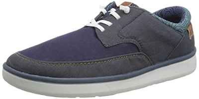 Clarks Cantal Low, Zapatillas, para Hombre, Azul (Navy Combi), 42 EU