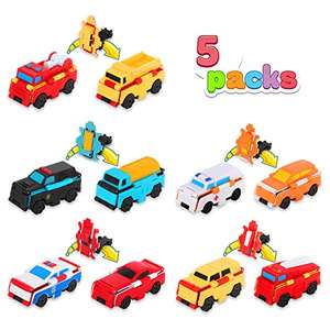 Coches de Juguete - 5 Piezas de Juguetes transformables para niños y Niñas