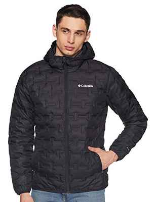 Columbia Delta Ridge, Chaqueta de plumas con capucha, Hombre, Negro (Black), Talla S