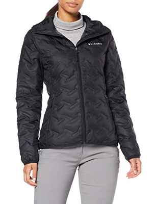 Columbia Delta Ridge, Chaqueta de plumas con capucha, Mujer, Negro (Black), Talla S