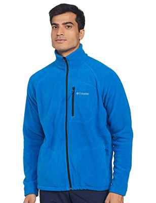 Columbia Fast Trek II Forro Polar con Cremallera, Hombre, Azul (Bright Indigo), L