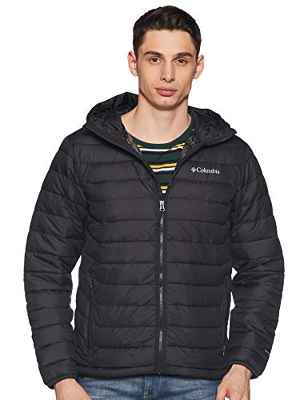 Columbia Powder Lite Chaqueta para Hombre, Negro, XXL