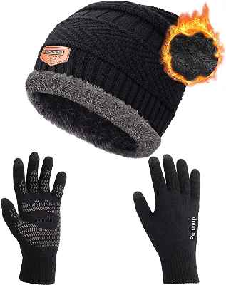 Conjunto gorro y guantes táctiles