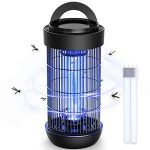 CONOPU Lampara Antimosquitos Electrico - 3000V Lampara Antimosquitos Exterior, 18W Matamoscas Eléctrico Anti Mosquitos, 365nm, Negro
