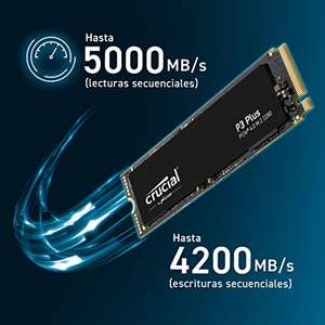 Crucial P3 Plus 1TB M.2 PCIe Gen4 NVMe SSD interno - Hasta 5000MB/s - CT1000P3PSSD801 (Edición Acronis) Opción