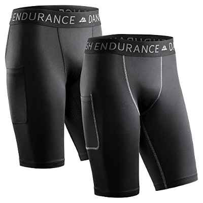 DANISH ENDURANCE Compression Tights 2-Pack (Multicolor (1x Negro, 1x Negro/Gris), XXL)