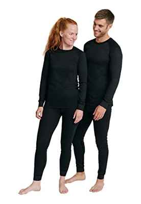 DANISH ENDURANCE Recycled Polyester Baselayer Set (Unisex) M Black 1-Pack