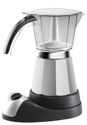 De'longhi Alicia EMK 9, Cafetera Moka (550 W, 9 Tazas, Auto-apagado, Base Giratoria), Plata