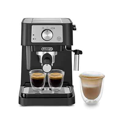 De'Longhi Stilosa Premium EC260.BK - Cafetera de bomba con 15 bares de presión, 1100 W, 1L, color negro y plata