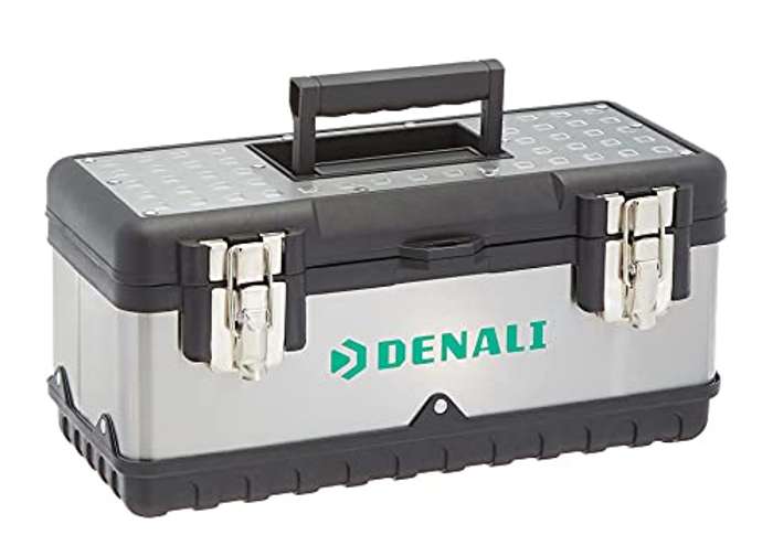 Denali Caja de herramientas resistente con cierres de metal, 38 cm