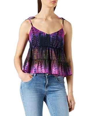 Desigual Blus_Shell, Rojo, L para Mujer