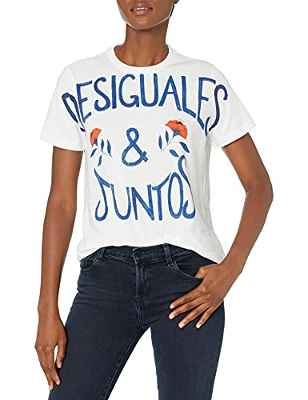 Desigual TS Juntos Camiseta, Blanco, XL para Mujer