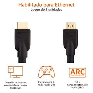 Dos Cables HDMI A 2.0 de alta velocidad Ultra HD (3 metros cada cable)