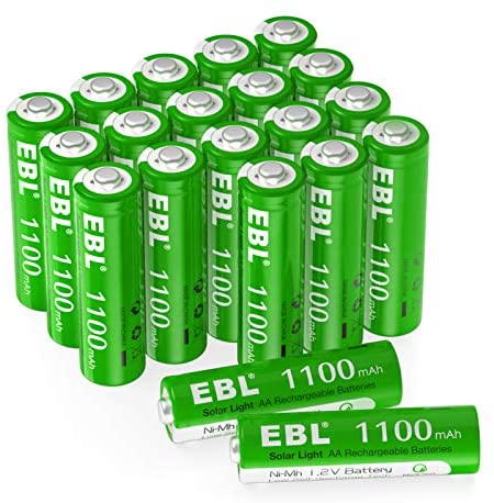 EBL 20 x Pilas Solares AA 1100mAh