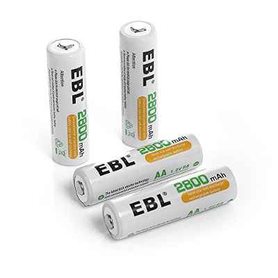 EBL 2800mAh AA de Alta Capacidad Ni-MH Pilas Recargables para los Equipos Domésticos - 4 piezas