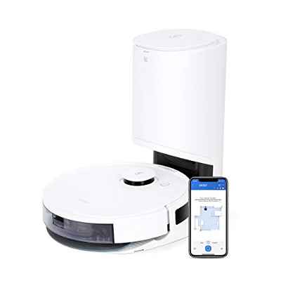 ECOVACS DEEBOT N8 PRO+ Robot aspirador con estación de vaciado automático, función de fregado, evitación de obstáculos en 3D, navegación láser dToF, App, Google Home, Alexa