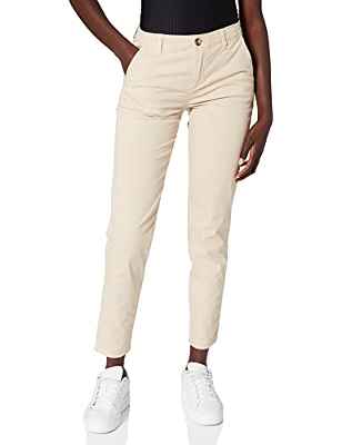 edc by Esprit Stretch Chino Pima Pantalones, Beige (Beige 270), 32W / 34L para Mujer