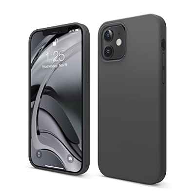 elago Silicona Líquida Funda Compatible con iPhone 12 Case y Compatible con iPhone 12 Pro Case (6.1"), Silicona Premium, Protección Funda Protectora 3 Tapas Estructura (Piedra)