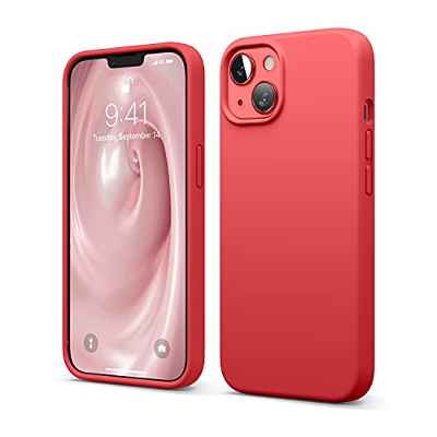 elago Silicona Líquida Funda Compatible con iPhone 13 Case (6.1"), Silicona Premium, Protección Completa - Prueba de Golpes, Anti-Arañazos Revestimiento de Microfibra Suave (Blanco)