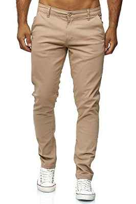 Elara Pantalón Chino Hombre Regular Slim Fit Elástico Chunkyrayan Beige MEL009-Beige-29/30