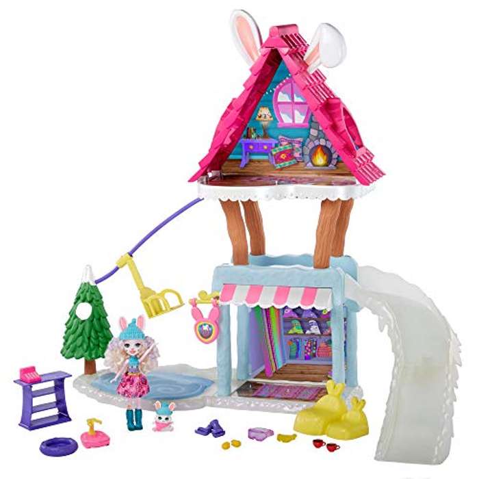 Enchantimals- Vamos de Chalet de esquí Pack con muñeca y Accesorios