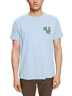 Esprit 042ee2k326 Camiseta, 441/Light Blue 2, L para Hombre