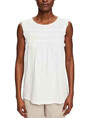 Esprit 052ee1k358 Camiseta, 110/blanco Roto, S para Mujer