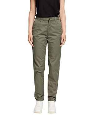 Esprit 990EE1B302 Pantalones, 350/Khaki Green, 34W / 30L para Mujer