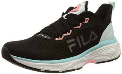 Fila EXOWAVE Race WMN, Zapatillas para Correr Mujer, Black Flamingo Pink Blue Glass, 36 EU