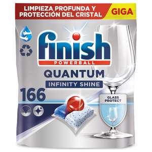 Finish Powerball Quantum Infinity Shine Pastillas para el Lavavajillas con Protección del Cristal, 166 Pastillas
