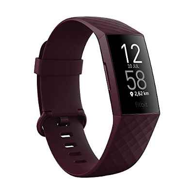 Fitbit Charge 4 Pulsera de actividad premium con GPS integrado, sumergible hasta 50m y 7 dias de batería, Negro Granito - Edición Especial