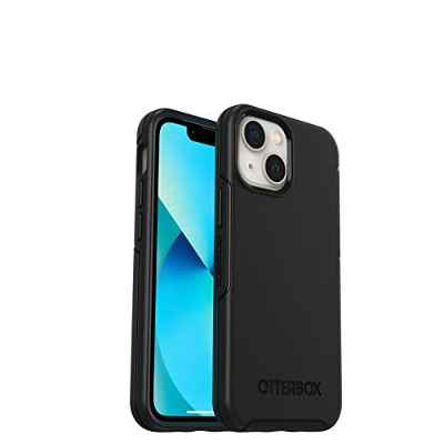 Funda para iPhone 13 mini / iPhone 12 mini OtterBox Symmetry+ con MagSafe, resistente a golpes y caídas,Funda Protectora fina,Testada 3x con estándares Militares anticaídas,Antimicrobiana, Negro